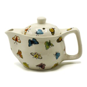 Small Herbal Teapot with Butterflies