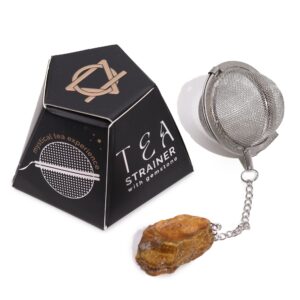 Raw Crystal Gemstone Tea Strainer – Gold Tigers Eye