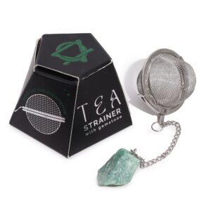 Raw Crystal Gemstone Tea Strainer – Green Aventurine