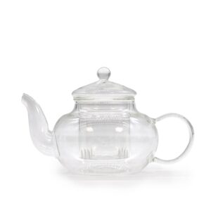 Round Pearl Glass Infuser Teapot, 400 ml
