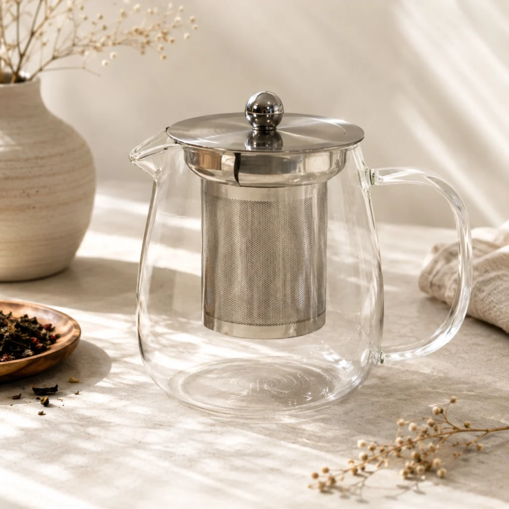 Contemporary Glass Infuser Teapot, 550 ml