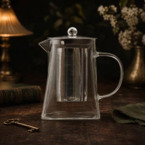 Glass Infuser Teapot, Tower Shape, 780ml