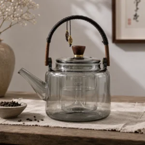 Glass Infuser Teapot with Charcoal Steamer System, 1000ml