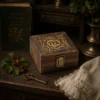 Mango Carved Tea Box, 4 Compartments