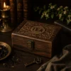 Mango Wood Tea Box with 6 Compartments