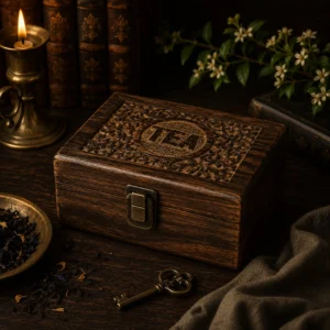Mango Wood Tea Box with 6 Compartments