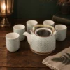 Green Mosaic Herbal Teapot Set